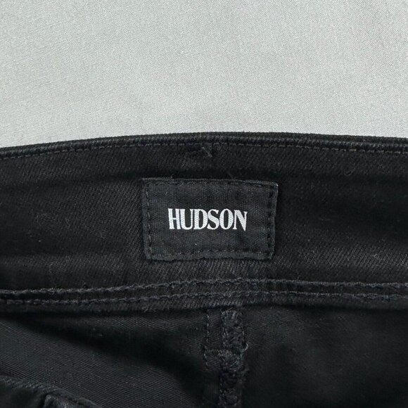 Hudson Jeans Womens Size 27 Low Rise Skinny Dark Washed Stretch Denim Black - Picture 7 of 11